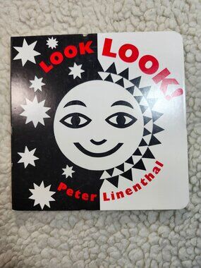 Look Peter Linenthal Board Book High Contrast Black White Baby Board Book Dutton
